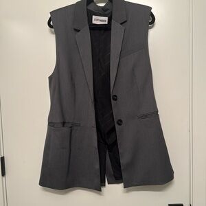 Steve Madden gray vest blazer longer length size medium